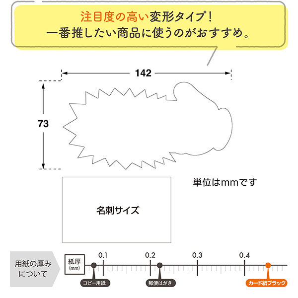 16-5501 アピールカード指型 当店の～