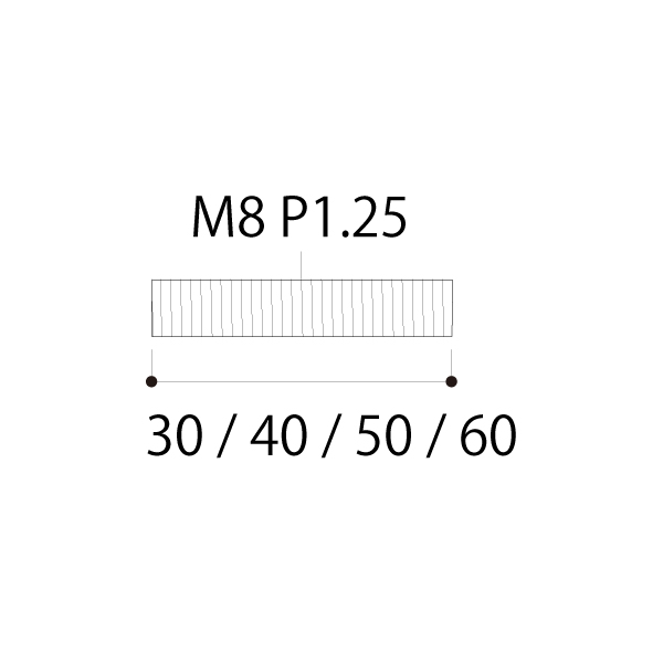 ステンレス全ネジ(4本入) M8×50mm 店舗用品 pt.POPシリーズ