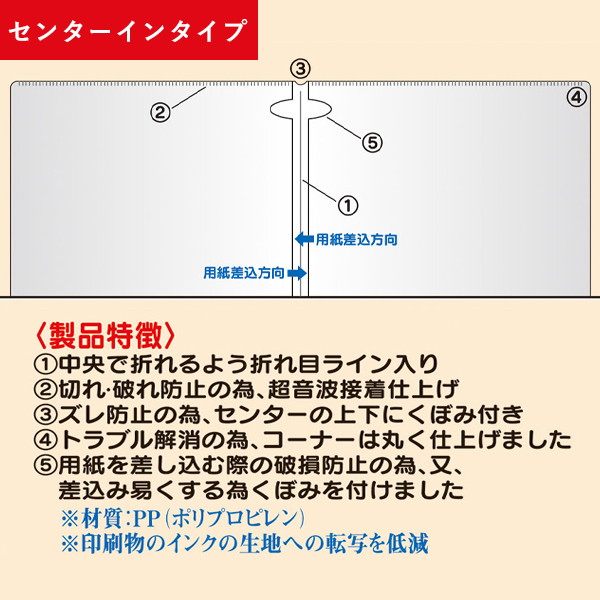 PPポケットセンターインタイプ PPC-A4W(ヨコ)