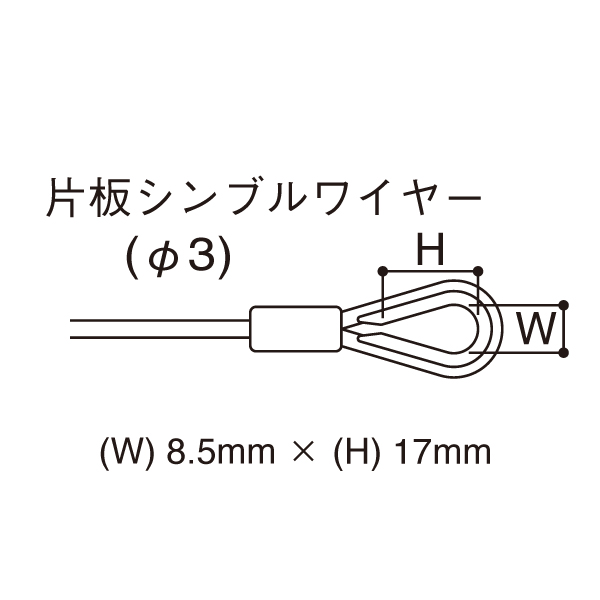 片板シンブルワイヤーφ3 1M