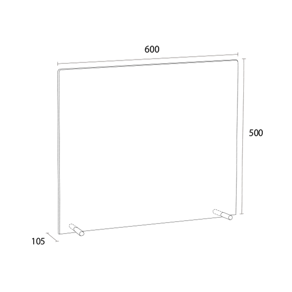 カウンター仕切板 透明 W600×H500　店舗用品　レジ周り備品　飛沫感染防止　レジ・窓口対策用品