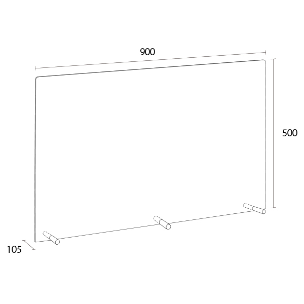 カウンター仕切板 透明 W900×H500　店舗用品　レジ周り備品　飛沫感染防止　レジ・窓口対策用品