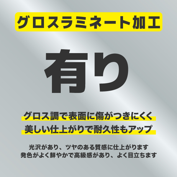 スタンダードバナー用メディア 1～9枚 マット合成紙（W850×H1650～H2000）グロスラミネート有り 印刷加工代 (本体別売)