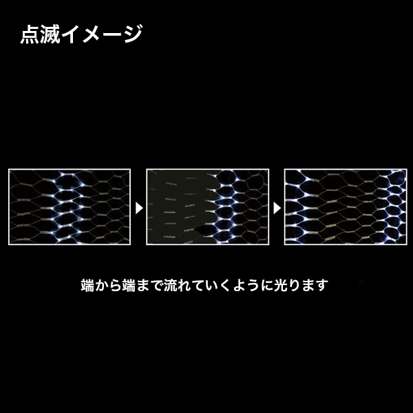 LEDチェーシングネットライト ホワイト