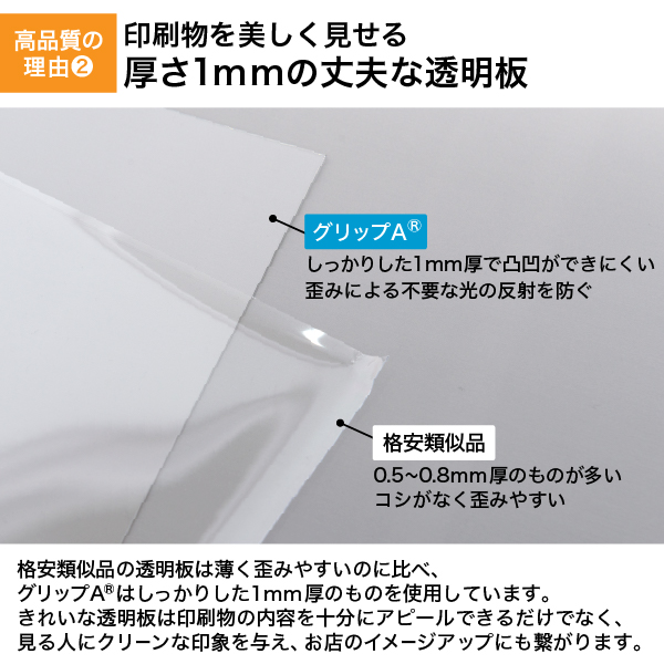 グリップA　A1　片面　シルバー A型看板　スタンド看板　a型看板