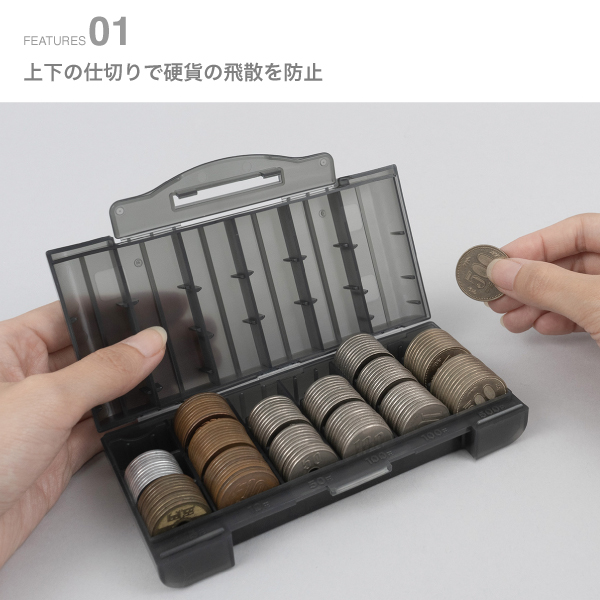 コインケース フタ付き スリム CX-002-D グレー