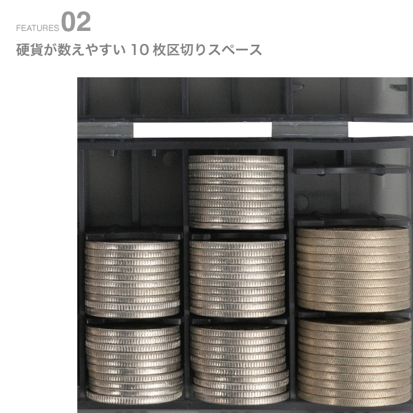 コインケース フタ付き スリム CX-002-D グレー