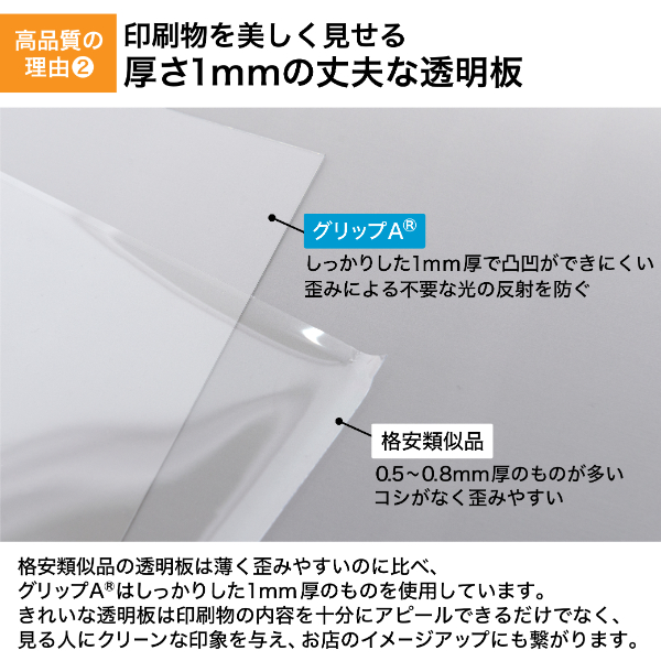 グリップA　B2　片面　ブラック A型看板　a型看板　スタンド看板