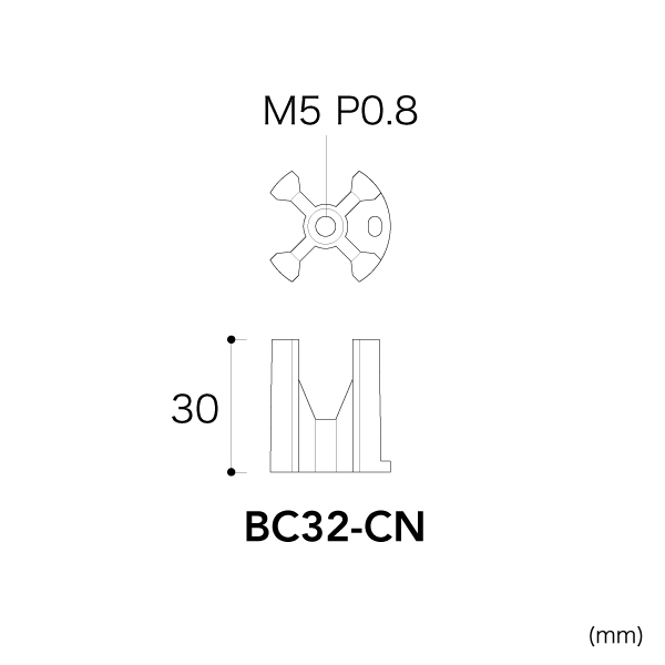ブースディバイダーシリーズ ブースバー サークルタイプφ32用コネクター BC-32C