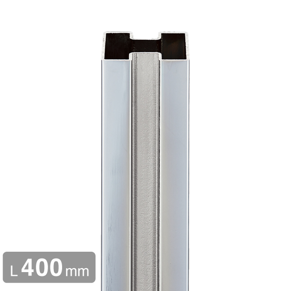 ブースディバイダーシリーズ ブースバー スクエアタイプ 角40 センター用 BS40-CE L400 クローム