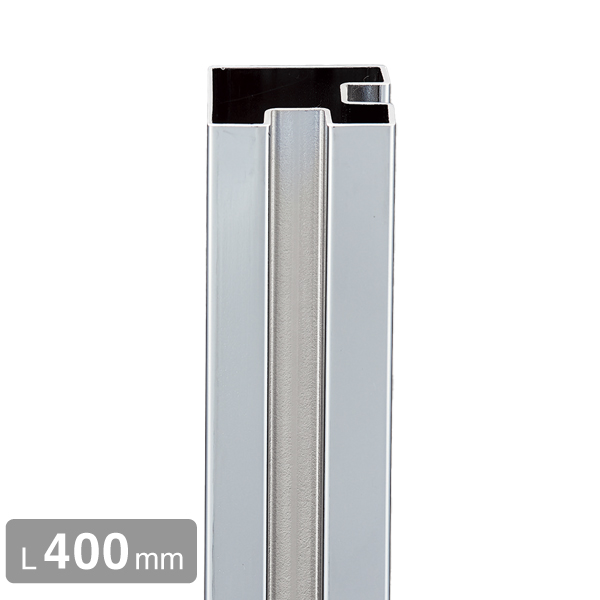 ブースディバイダーシリーズ ブースバー スクエアタイプ 角40 コーナー用 BS40-CO L400 クローム