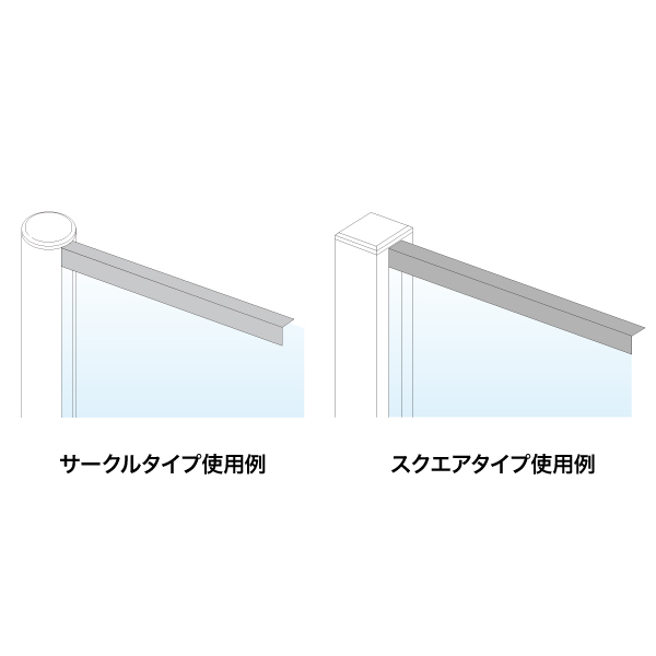 ブースディバイダーシリーズ ブースバー用上レール RA3 L1800 クローム