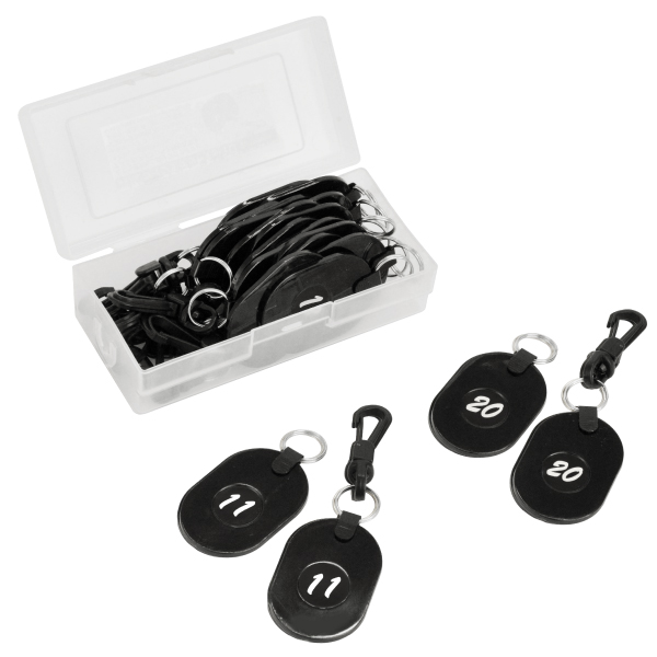 ツインチケット 11～20 黒 番号札 プラスチック クローク 預かり札 引換券 親子札 荷物 荷札 タグ ナンバー 飲食店 店舗用品 オフィス 事務用品