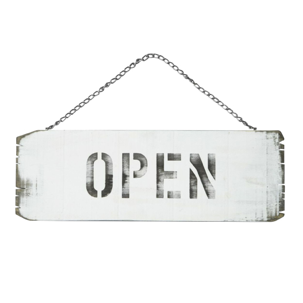 木製営業看板 OPEN・CLOSED L　店舗用品　運営備品　営業中サイン　営業中プレート