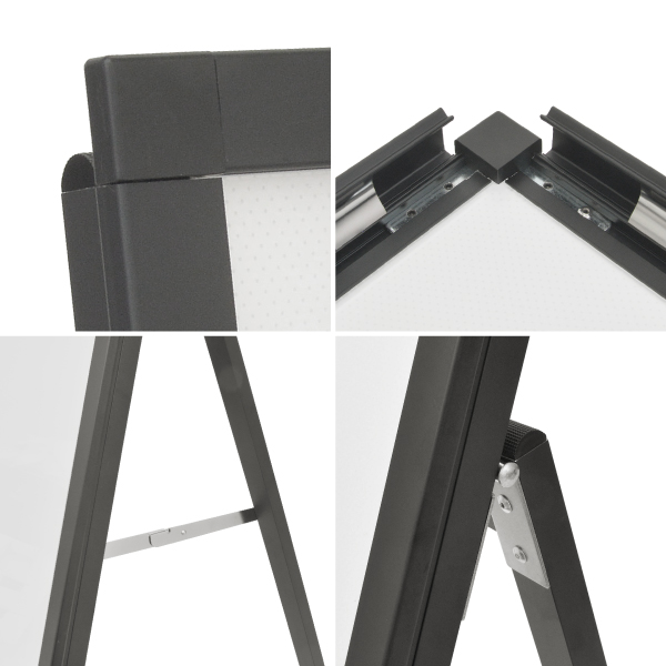 イージーライトA　A1片面ブラック　店舗用品　販促用品　LEDスタンド看板　LEDパネル付スタンド