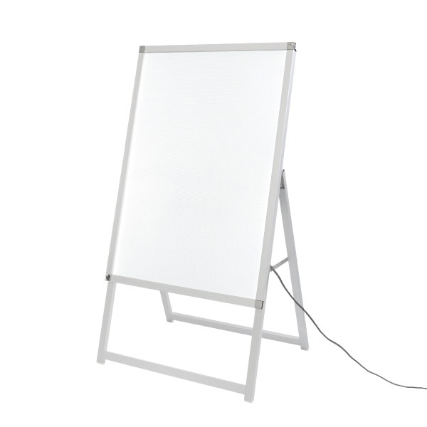 イージーライトA　A1片面シルバー　店舗用品　販促用品　LEDスタンド看板　LEDパネル付スタンド