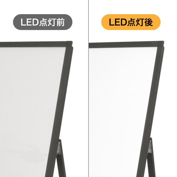 イージーライトA　B1片面ブラック　店舗用品　販促用品　LEDスタンド看板　LEDパネル付スタンド
