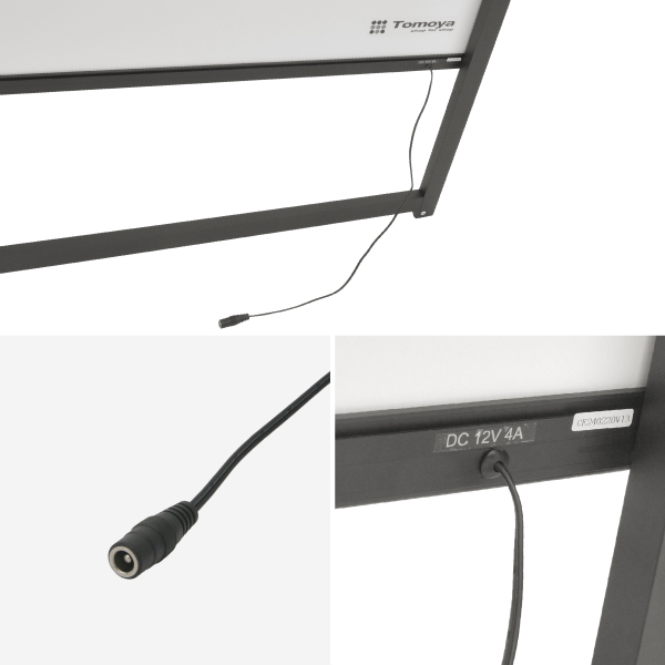 イージーライトA　B1片面ブラック　店舗用品　販促用品　LEDスタンド看板　LEDパネル付スタンド