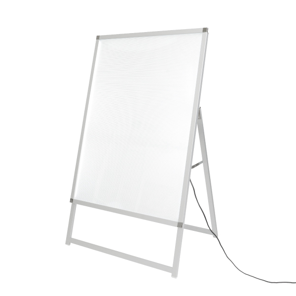 イージーライトA　B1片面シルバー　店舗用品　販促用品　LEDスタンド看板　LEDパネル付スタンド