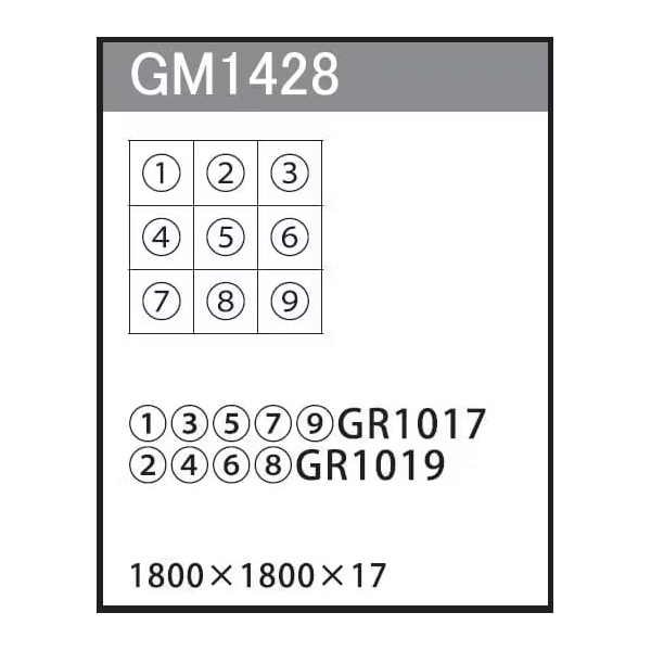 GM1428 連接グリーン 60角9連