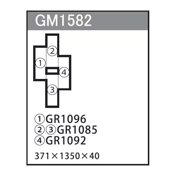 GM1582 組み合わせグリーン 4連