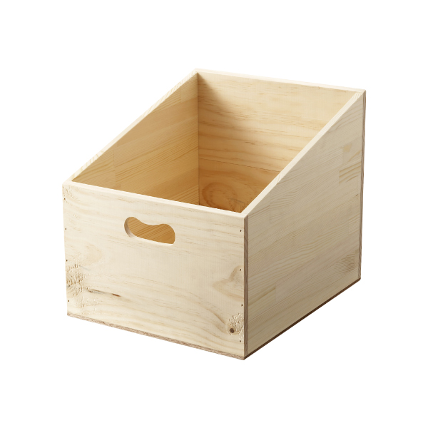 斜めカットBOX 白木 S