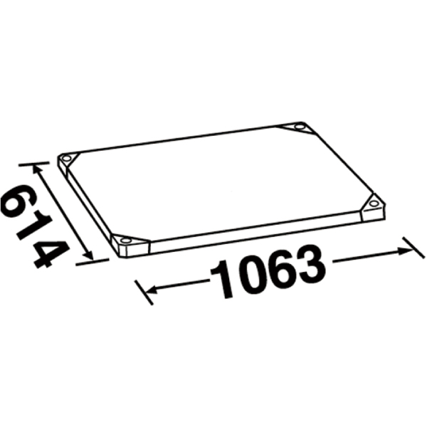 エレクターシェルフ スーパーシリーズ 304ソリッドシェルフ W1063×D614mm 棚板1枚 【業務用】 LSS1070S