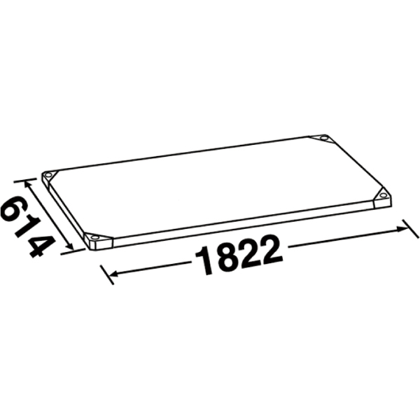 エレクターシェルフ スーパーシリーズ 304ソリッドシェルフ W1822×D614mm 棚板1枚 【業務用】 LSS1820S