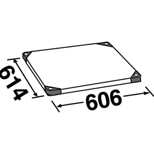 エレクターシェルフ スーパーシリーズ 430ソリッドシェルフ W606×D614mm 棚板1枚 【業務用】 LSS610