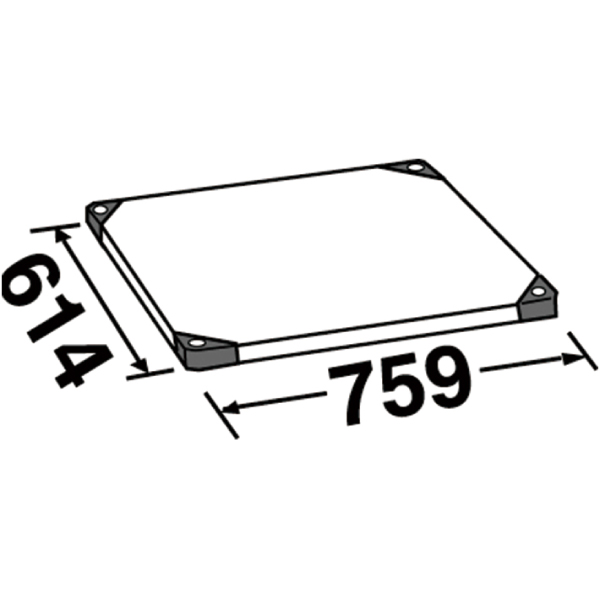 エレクターシェルフ スーパーシリーズ 430ソリッドシェルフ W759×D614mm 棚板1枚 【業務用】 LSS760