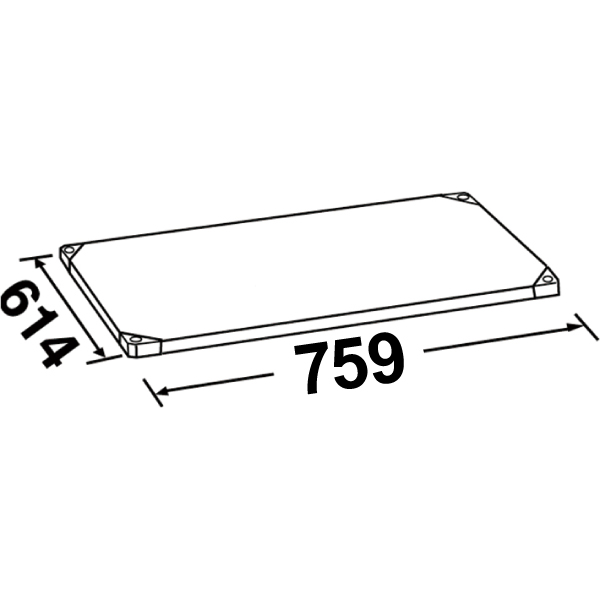 エレクターシェルフ スーパーシリーズ 304ソリッドシェルフ W759×D614mm 棚板1枚 【業務用】 LSS760S