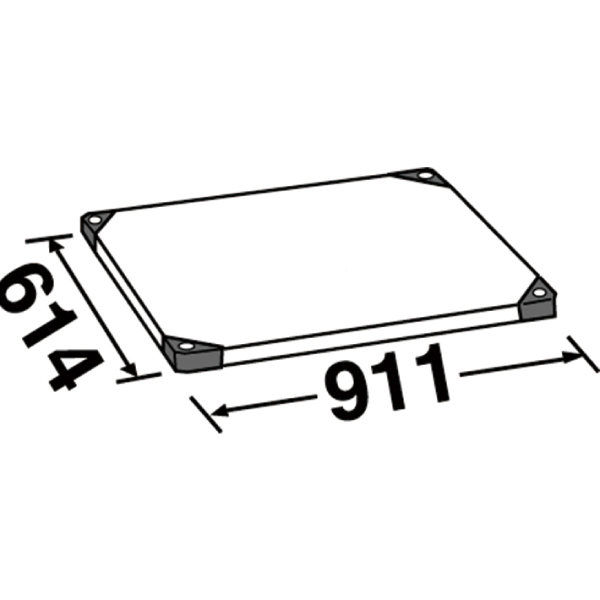 エレクターシェルフ スーパーシリーズ 430ソリッドシェルフ W911×D614mm 棚板1枚 【業務用】 LSS910
