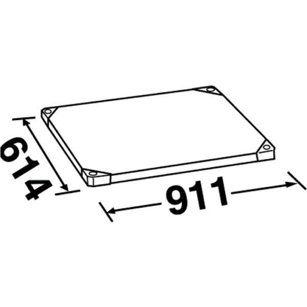 エレクターシェルフ スーパーシリーズ 304ソリッドシェルフ W911×D614mm 棚板1枚 【業務用】 LSS910S
