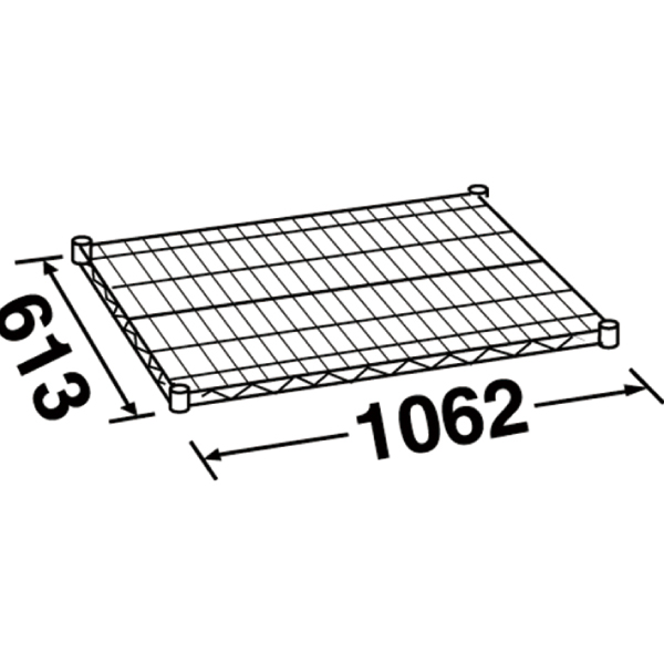 エレクターシェルフ スーパーシリーズ サイドアップシェルフ W1062×D613mm 棚板1枚 【業務用】 LU1070