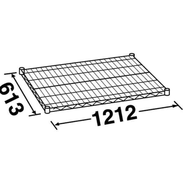 エレクターシェルフ スーパーシリーズ サイドアップシェルフ W1212×D613mm 棚板1枚 【業務用】 LU1220