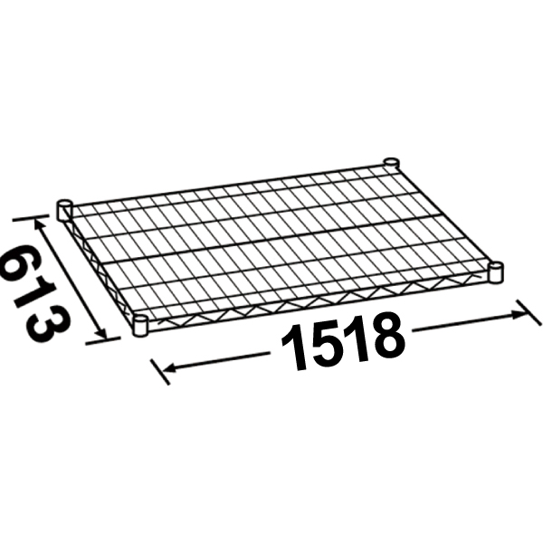 エレクターシェルフ スーパーシリーズ サイドアップシェルフ W1518×D613mm 棚板1枚 【業務用】 LU1520