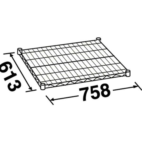 エレクターシェルフ スーパーシリーズ サイドアップシェルフ W758×D613mm 棚板1枚 【業務用】LU760
