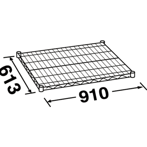 エレクターシェルフ スーパーシリーズ サイドアップシェルフ W910×D613mm 棚板1枚 【業務用】LU910