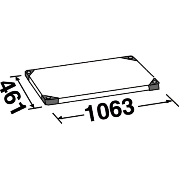 エレクターシェルフ スーパーシリーズ 430ソリッドシェルフ W1063×D461mm 棚板1枚 【業務用】 MSS1070