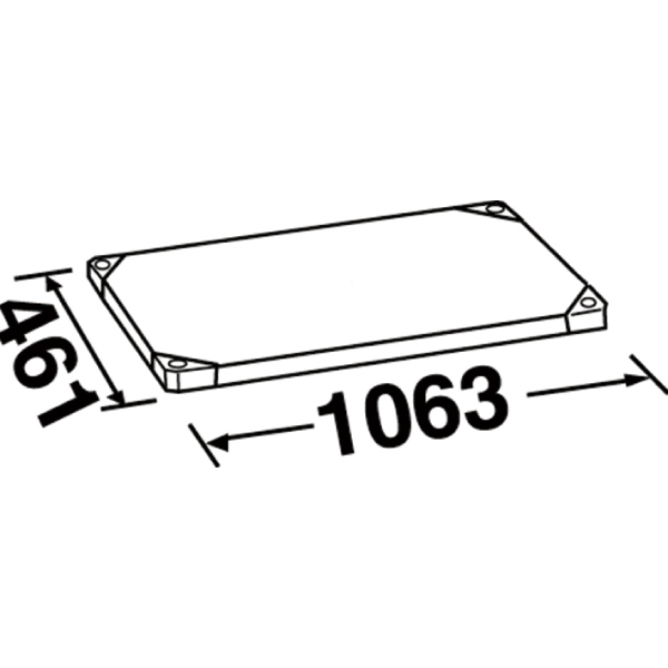 エレクターシェルフ スーパーシリーズ 304ソリッドシェルフ W1063×D461mm 棚板1枚 【業務用】 MSS1070S