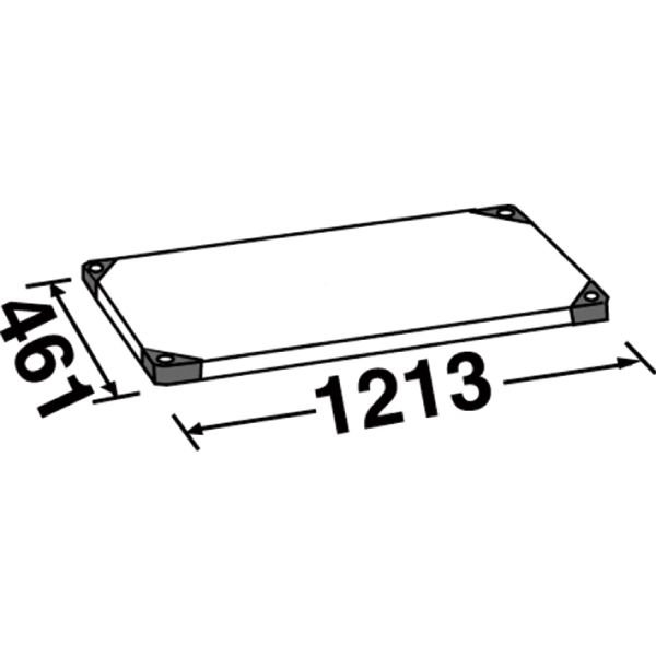 エレクターシェルフ スーパーシリーズ 430ソリッドシェルフ W1213×D461mm 棚板1枚 【業務用】 MSS1220
