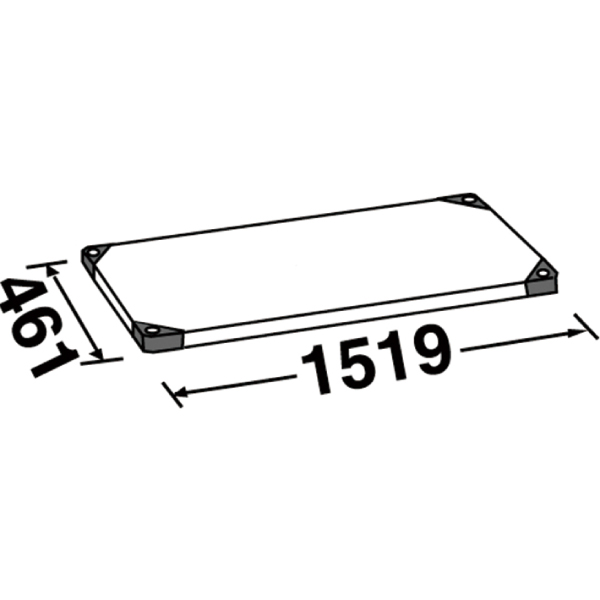 エレクターシェルフ スーパーシリーズ 430ソリッドシェルフ W1519×D461mm 棚板1枚 【業務用】 MSS1520