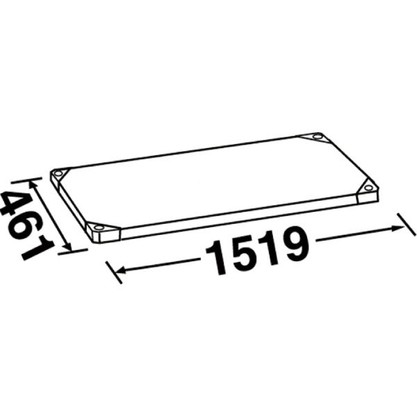 エレクターシェルフ スーパーシリーズ 304ソリッドシェルフ W1519×D461mm 棚板1枚 【業務用】 MSS1520S