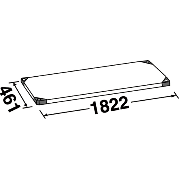 エレクターシェルフ スーパーシリーズ 430ソリッドシェルフ W1822×D461mm 棚板1枚 【業務用】 MSS1820