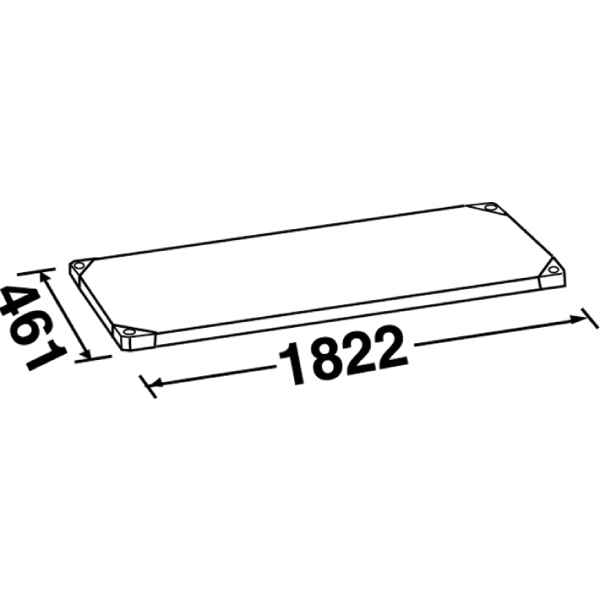 エレクターシェルフ スーパーシリーズ 304ソリッドシェルフ W1822×D461mm 棚板1枚 【業務用】 MSS1820S