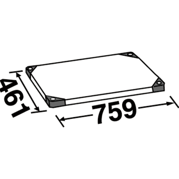 エレクターシェルフ スーパーシリーズ 430ソリッドシェルフ W759×D461mm 棚板1枚 【業務用】MSS760