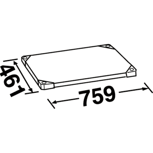 エレクターシェルフ スーパーシリーズ 304ソリッドシェルフ W759×D461mm 棚板1枚 【業務用】 MSS760S