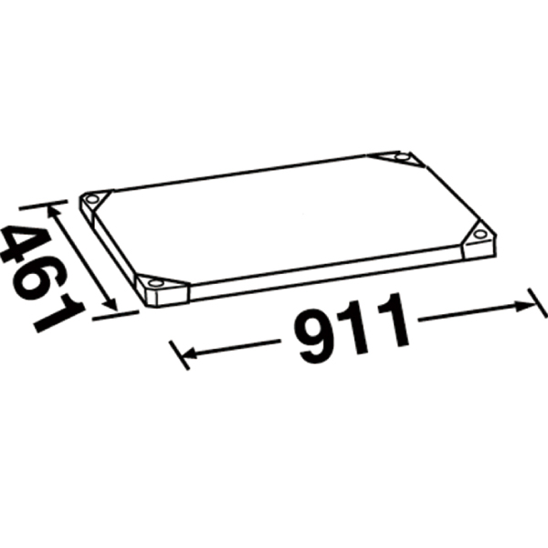 エレクターシェルフ スーパーシリーズ 304ソリッドシェルフ W911×D461mm 棚板1枚 【業務用】 MSS910S