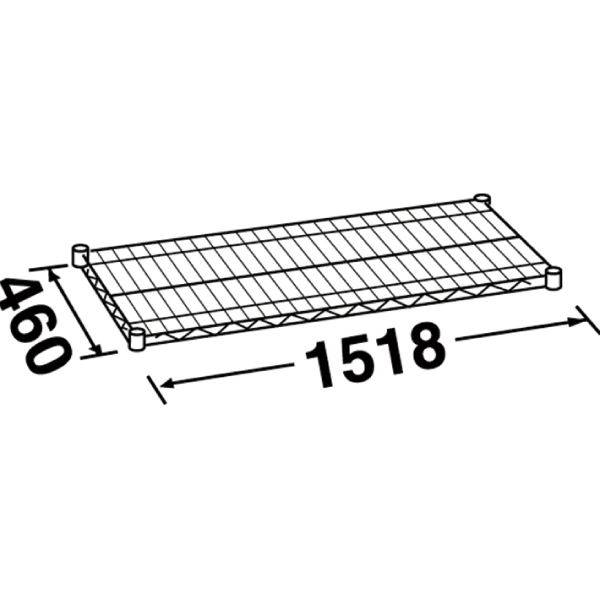 エレクターシェルフ スーパーシリーズ サイドアップシェルフ W1518×D460mm 棚板1枚 【業務用】 MU1520