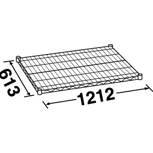 エレクターシェルフ スーパーシリーズ ステンレスワイヤーシェルフ W1212×D613mm 棚板1枚 【業務用】SLS1220